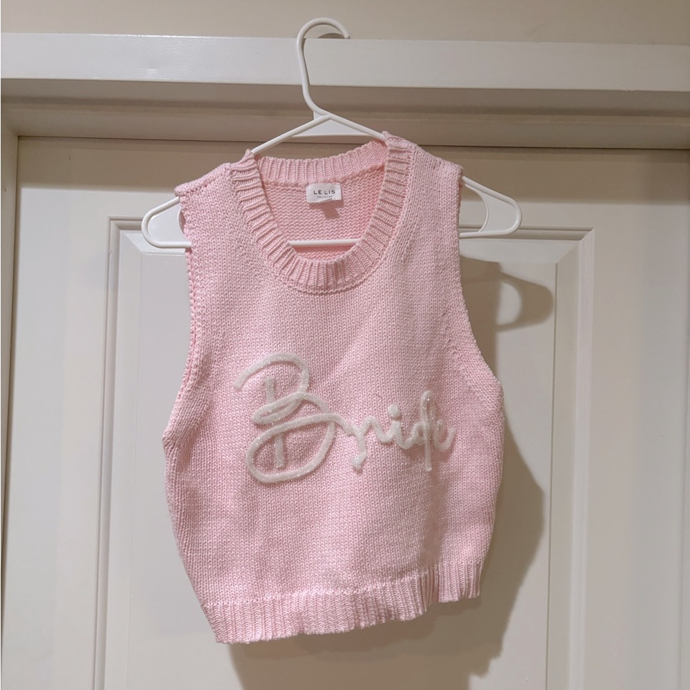 CUTE Pink Bride Sweater Vest